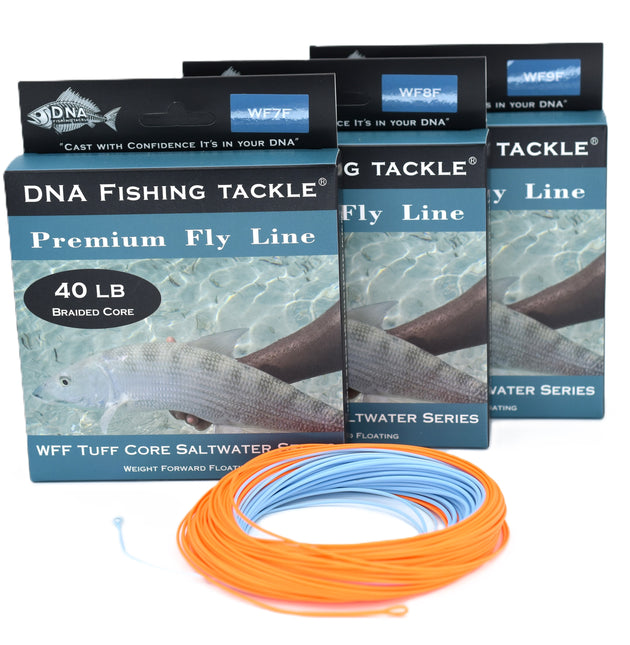 Tuff Core Premium Series Fly Line WFF  40lb Saltwater - DNA FISHING TACKLE