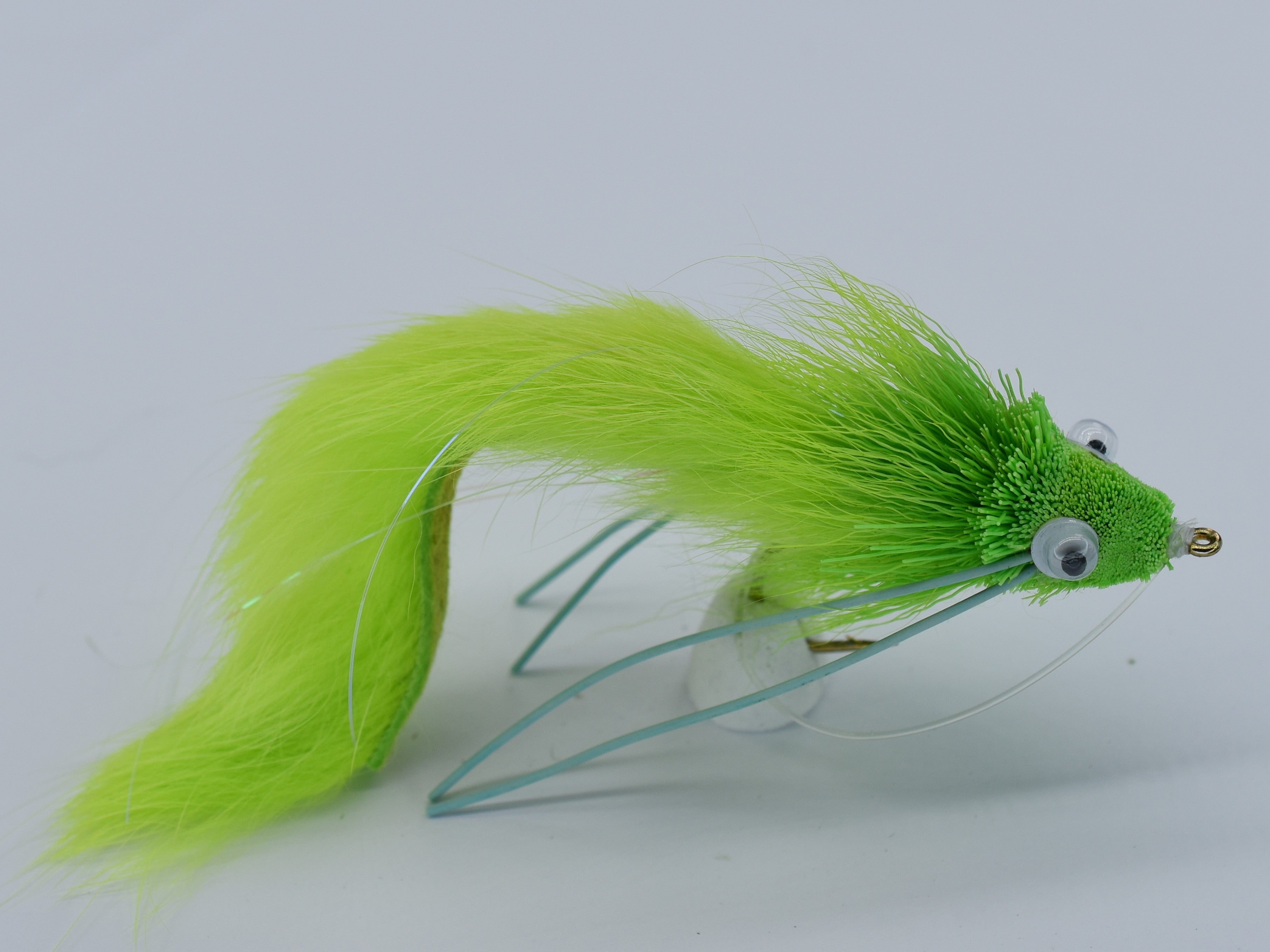 Popper Chartreuse Deer Hair Tail Diver