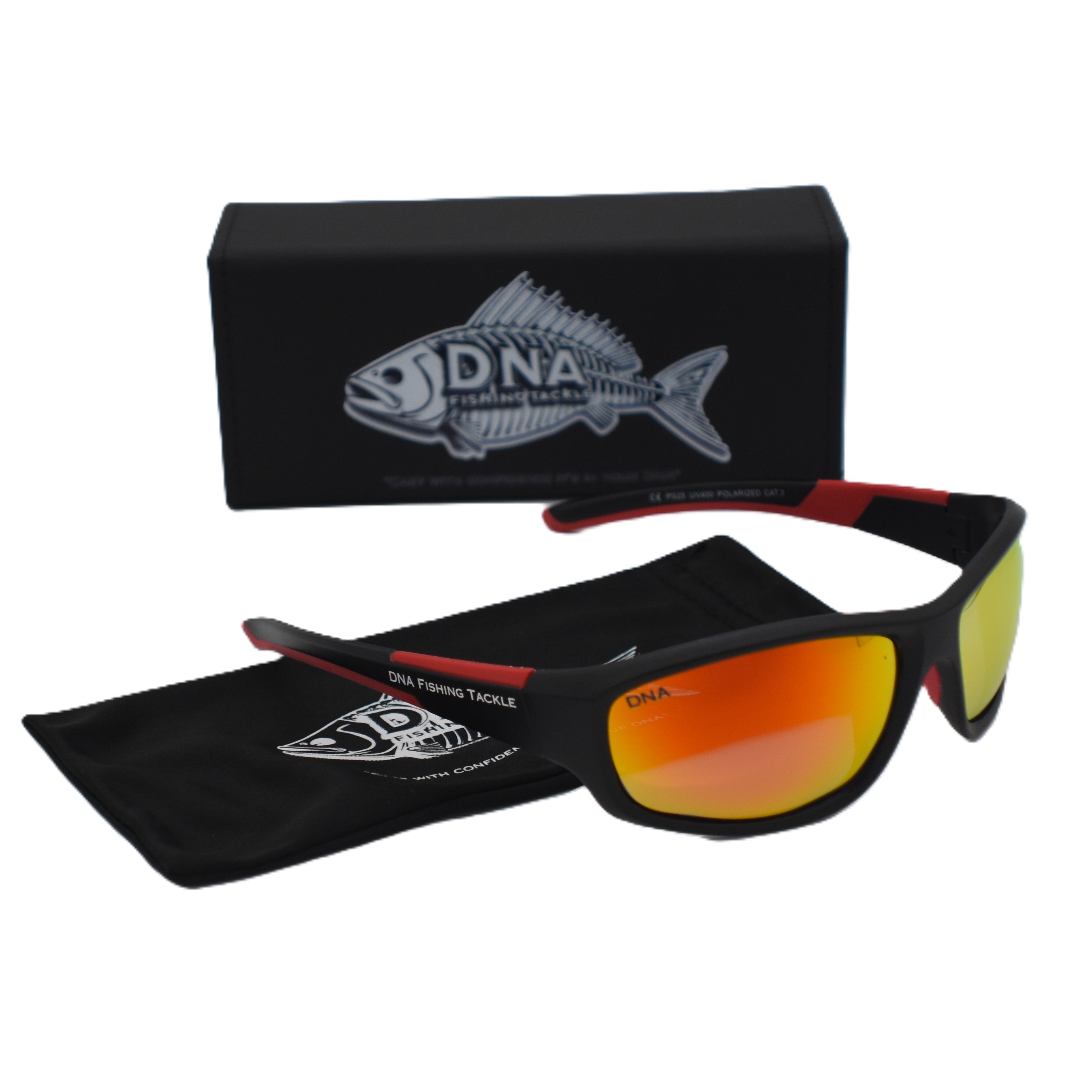 Classic Sports Fly Fisher Polarised Fishing Glasses Yellow Orange UV400 Polarized Lens / 1 Pair