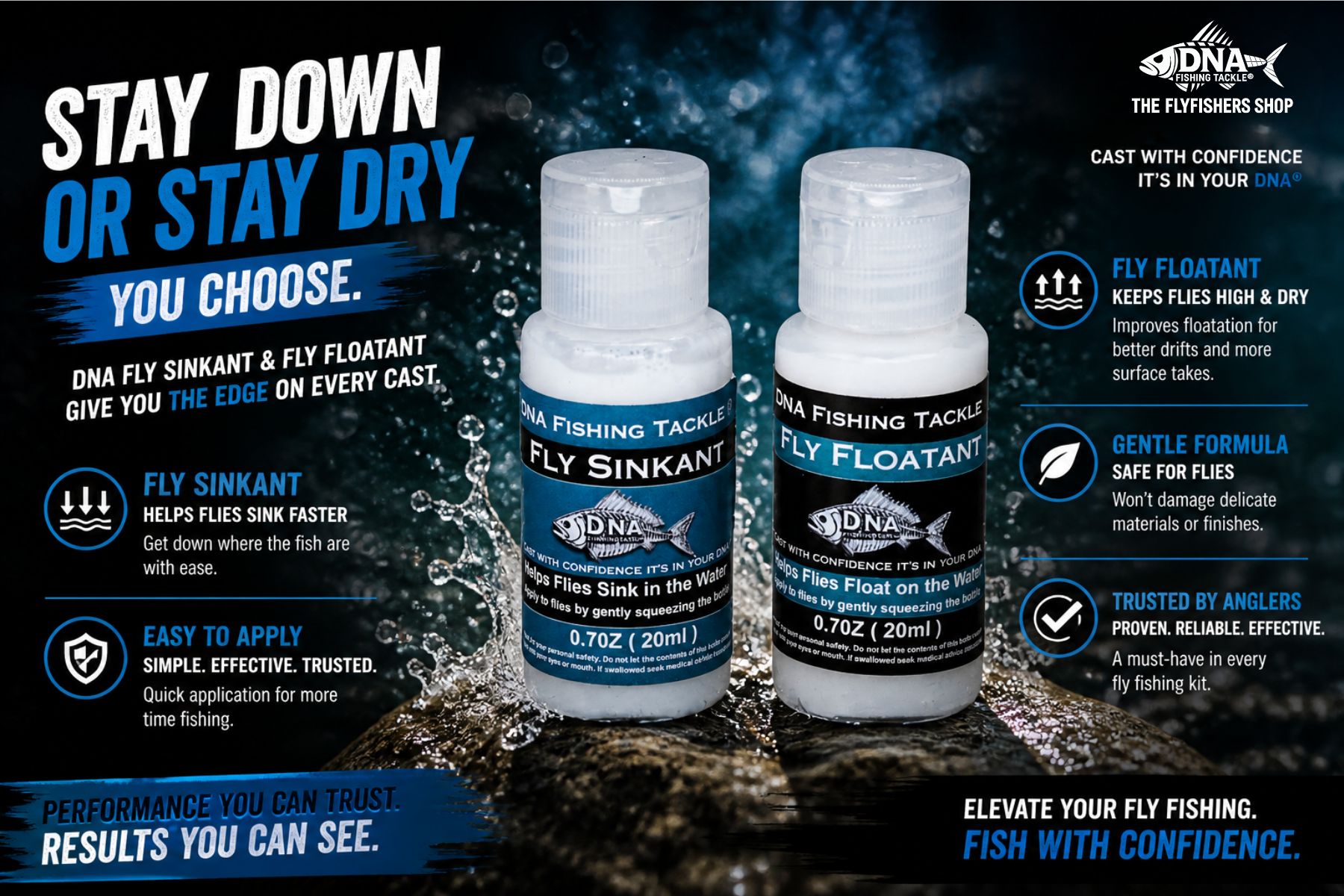 DNA Fishing Tackle Fly Sinkant & Floatant