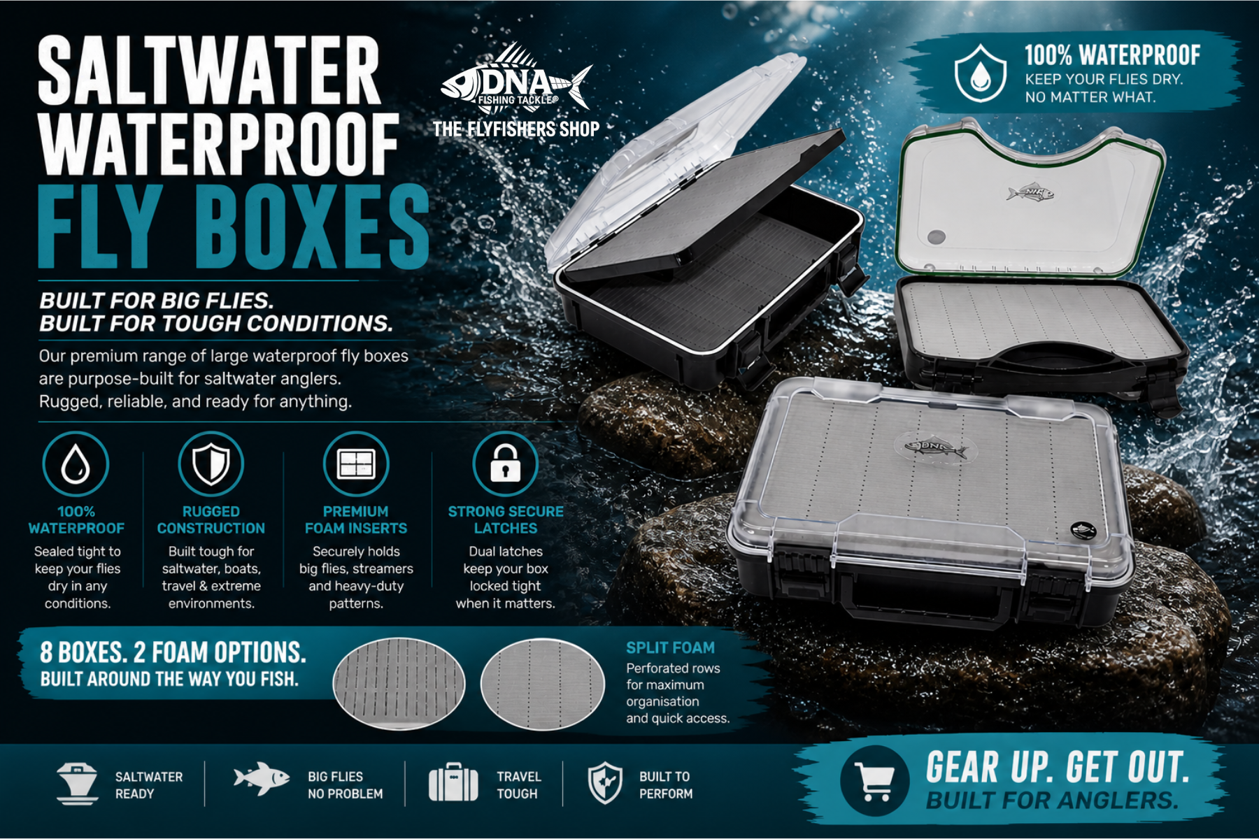 Saltwater Waterproof Fly Boxes