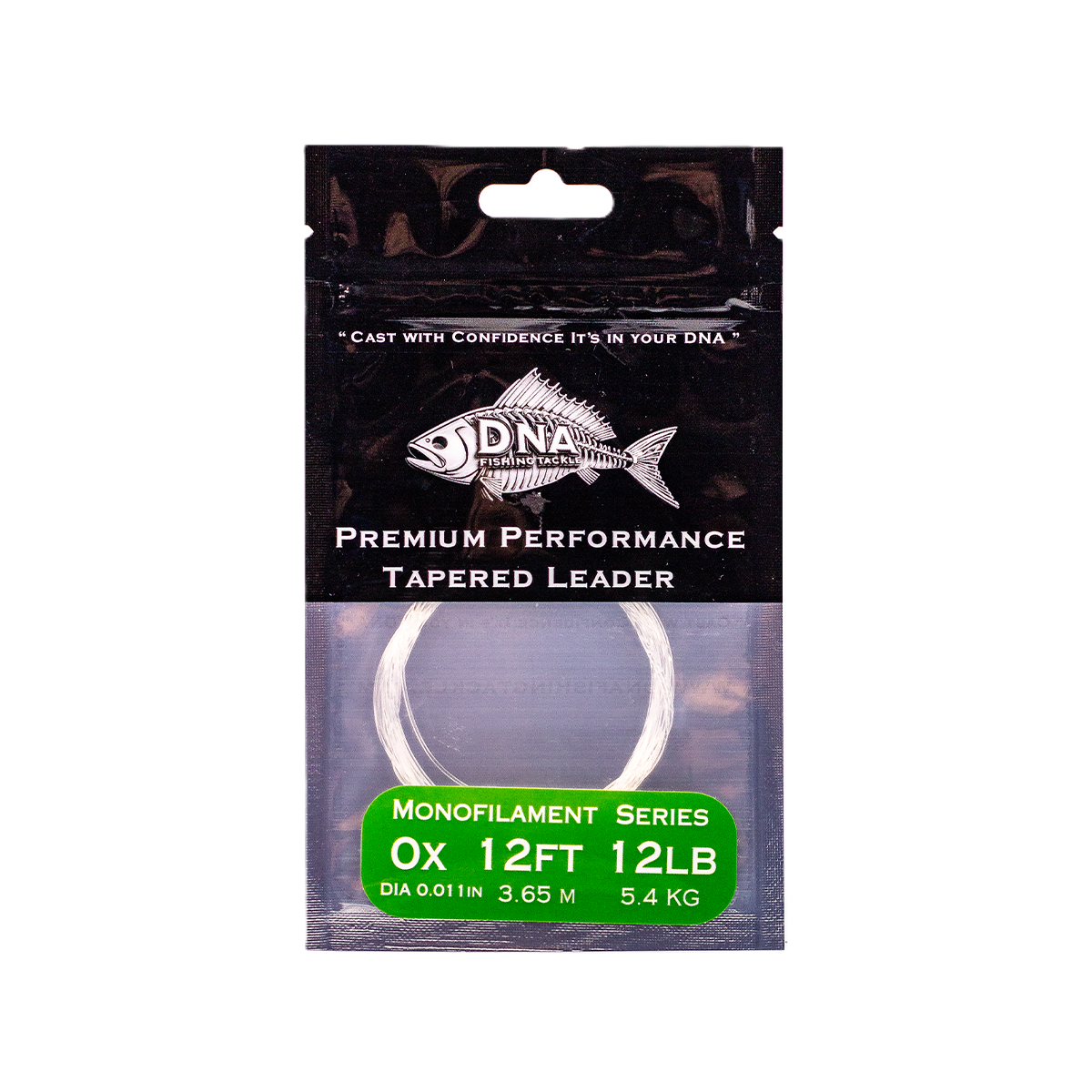 Monofilament Tapered Leader with Loop 12FT - DNA FISHING TACKLE