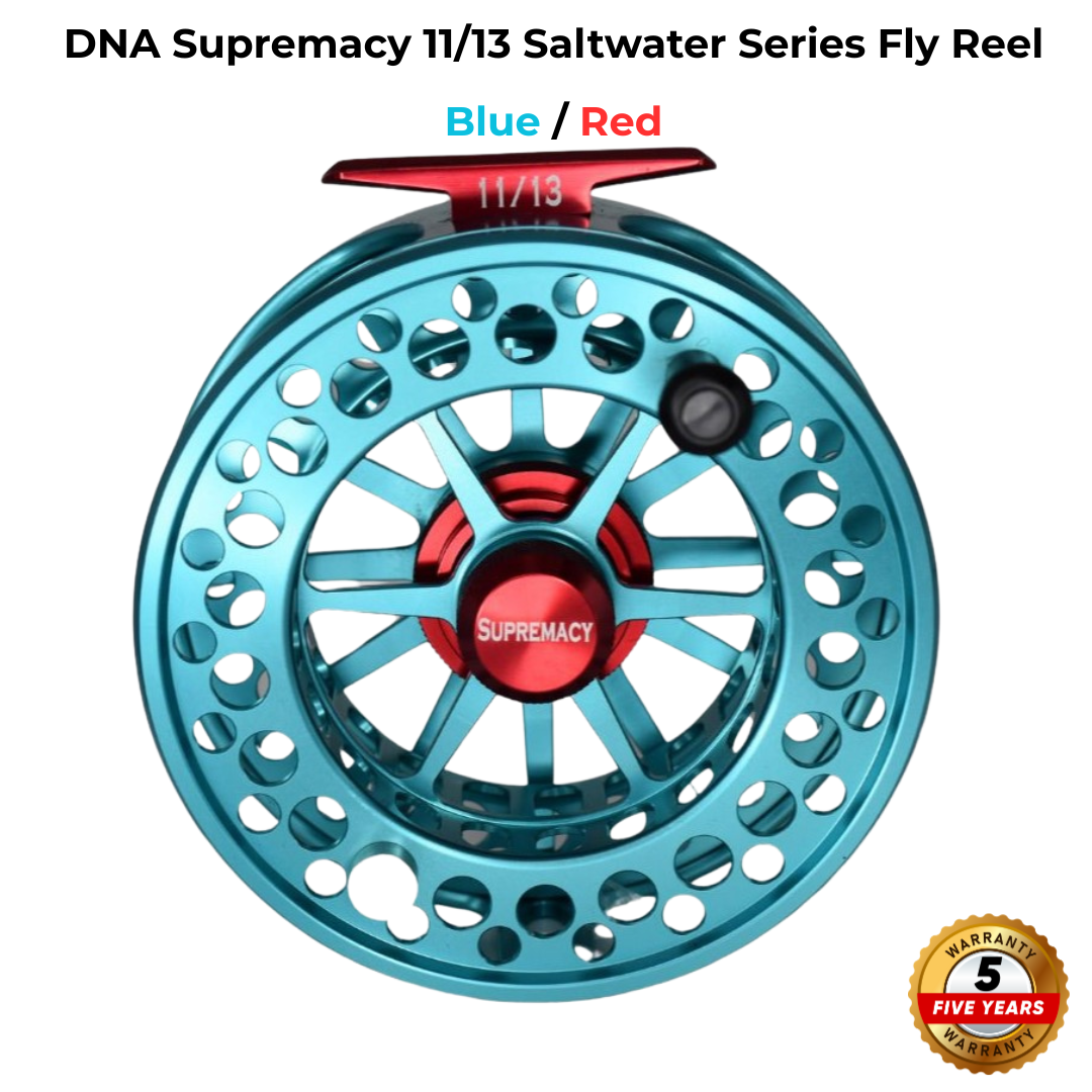Supremacy Series - Reel Size 11-13 Blue Red - DNA FISHING TACKLE