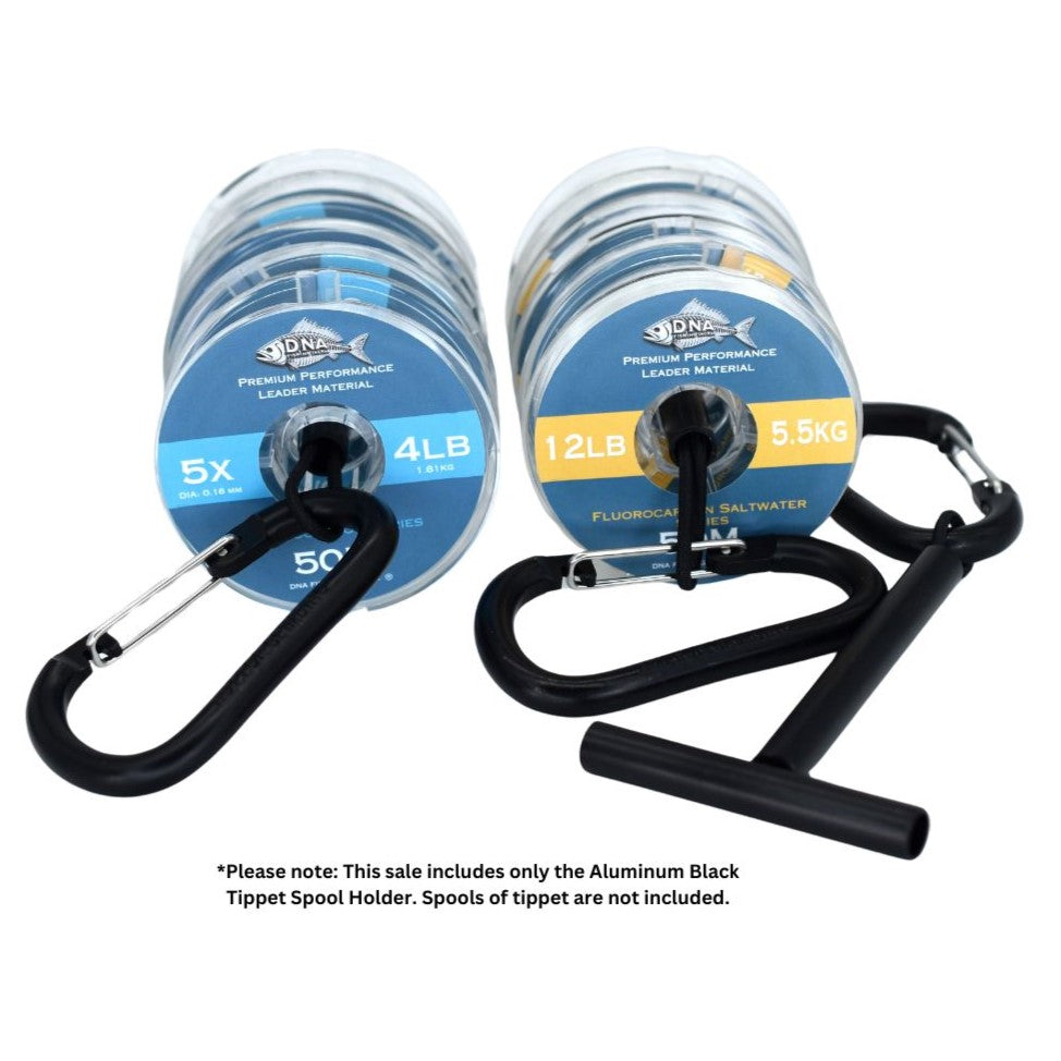 Tippet Spool Holder Aluminium Black - DNA FISHING TACKLE