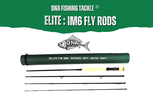 Elite IM6 FW Series Fly Rod - 9" 4pce- Line Weight 8 - DNA FISHING TACKLE