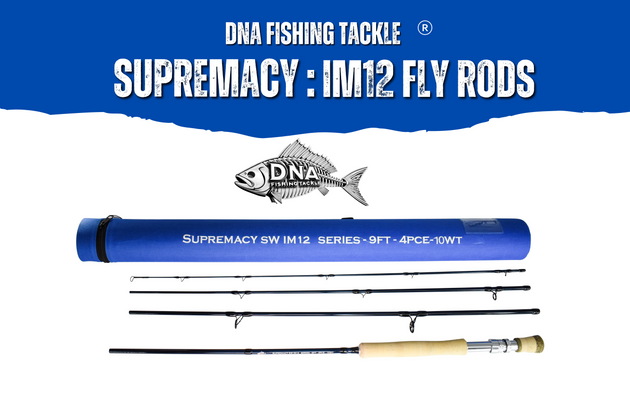 Supremacy IM12 SW Series Fly Rod - 9ft - Line Weight 10 - DNA FISHING TACKLE
