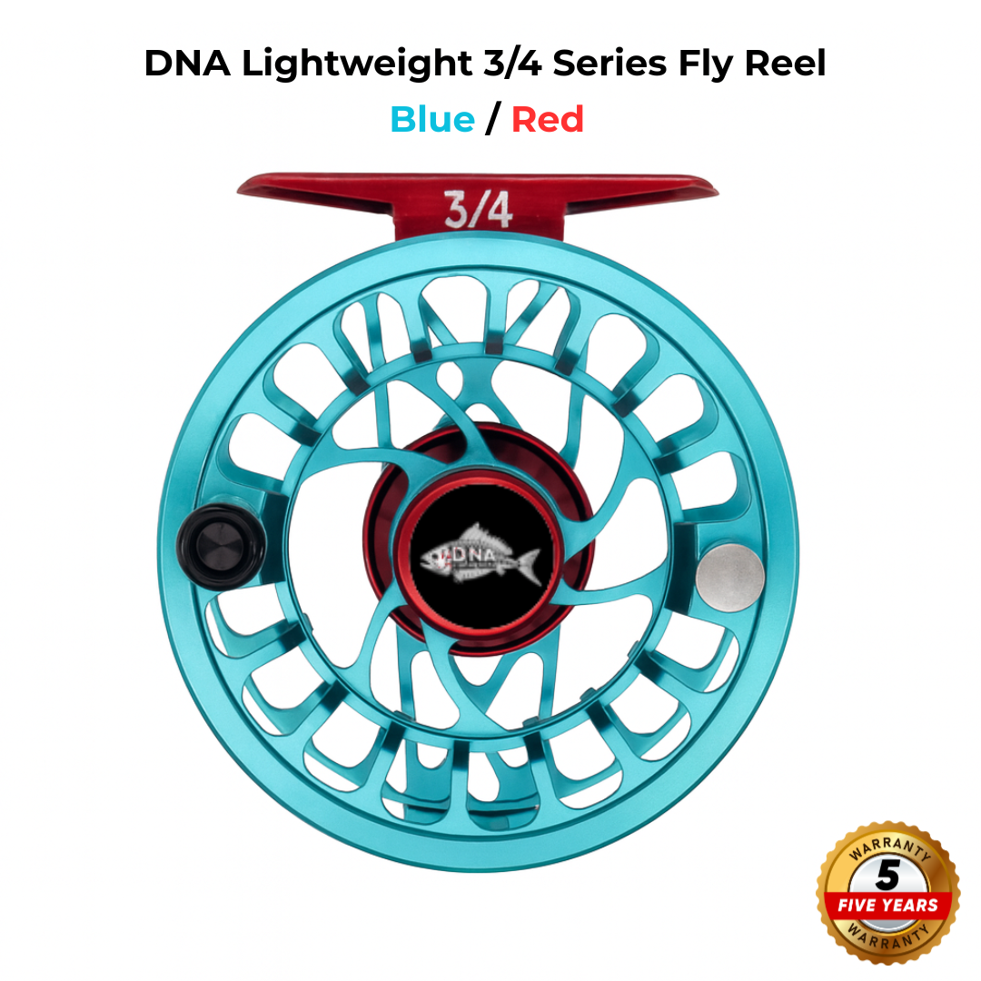 Lightweight Series DNA - 3-4 Reel Size Blue Red - DNA FISHING TACKLE