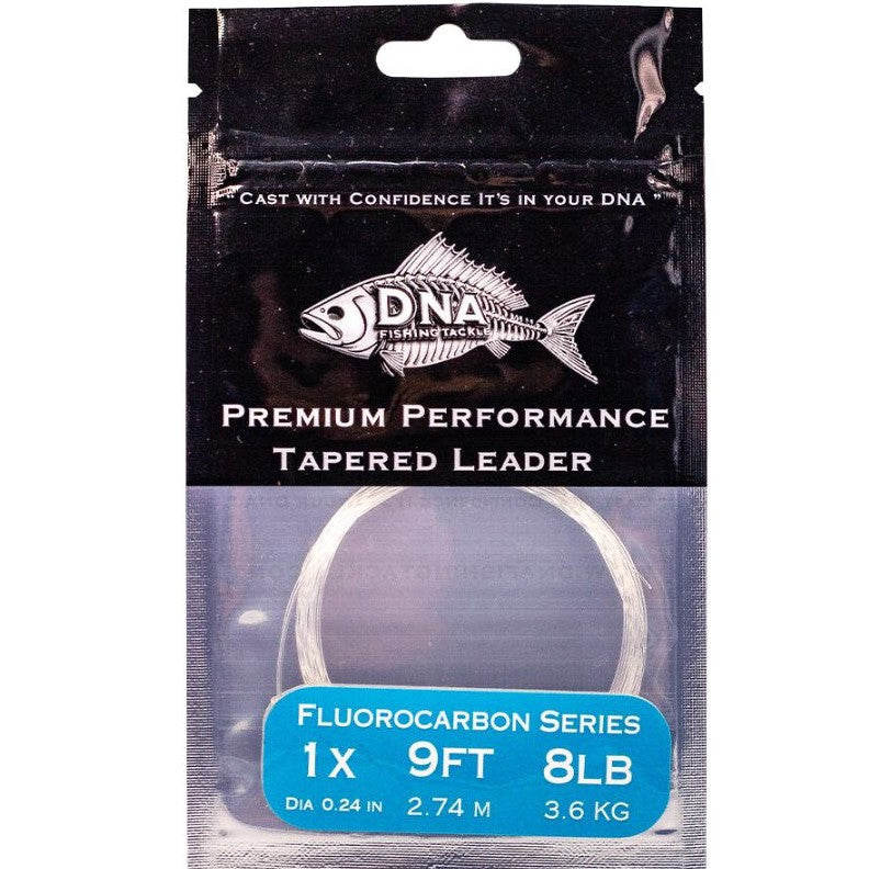Fluorocarbon Tapered Leader with Loop 9FT - DNA FISHING TACKLE