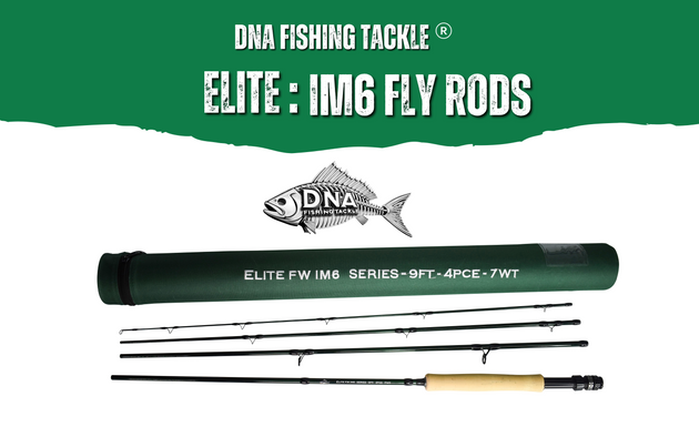Elite IM6 FW Series Fly Rod - 9" 4pce- Line Weight 7 (B) - DNA FISHING TACKLE