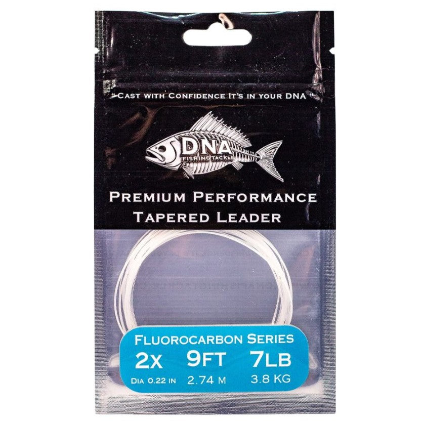 Fluorocarbon Tapered Leader with Loop 9FT - DNA FISHING TACKLE