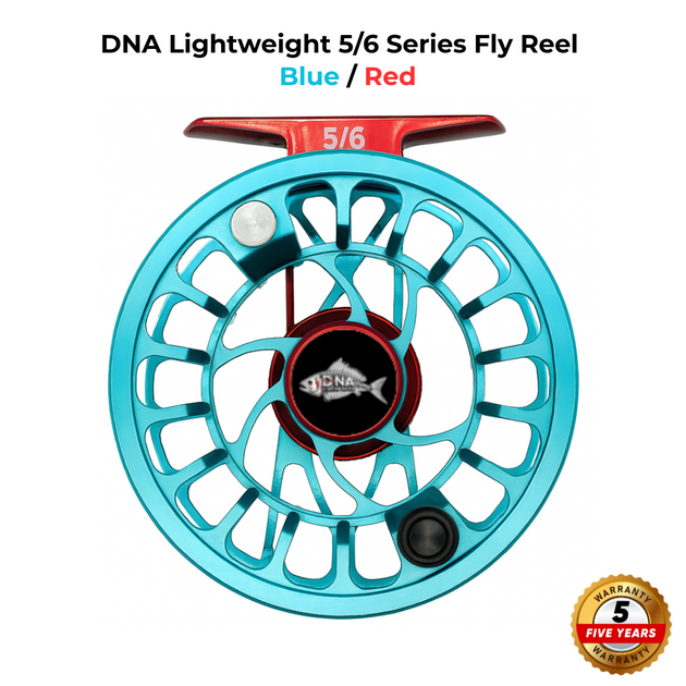 Lightweight Series DNA- 5-6 Reel Size Blue Red - DNA FISHING TACKLE