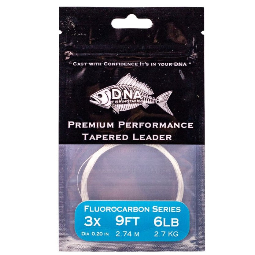 Fluorocarbon Tapered Leader with Loop 9FT - DNA FISHING TACKLE