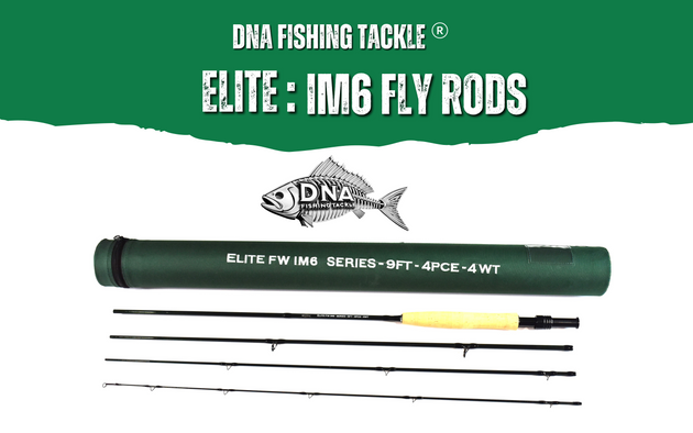 Elite IM6 FW Series Fly Rod - 9" 4pce- Line Weight 4 - DNA FISHING TACKLE