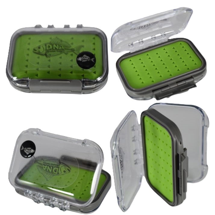 Model FB05 Small Silicone Freshwater Waterproof Double Sided Fly Box - DNA FISHING TACKLE