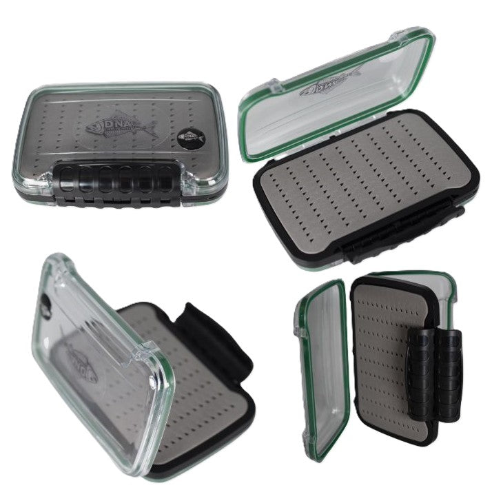 Model FB06 Easy Grip Foam Large Freshwater Waterproof Double Sided Fly Box - DNA FISHING TACKLE