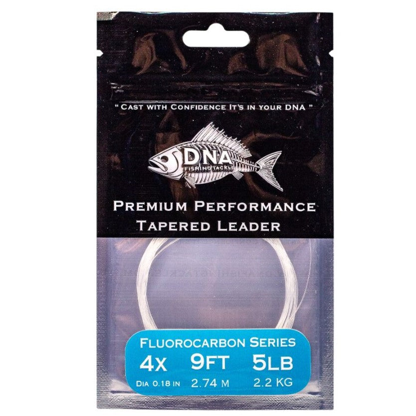 Fluorocarbon Tapered Leader with Loop 9FT - DNA FISHING TACKLE