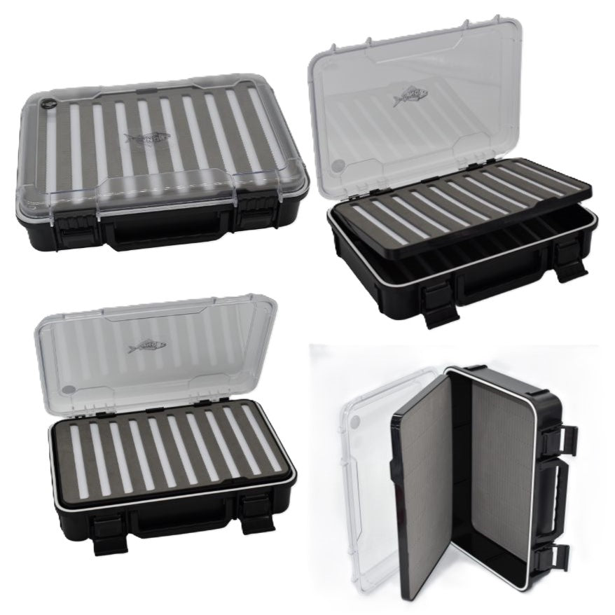 Model FB26 Super Large Slit Foam Saltwater Waterproof 3 Layer Fly Box - DNA FISHING TACKLE