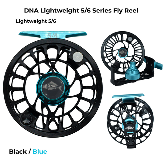 Lightweight Series DNA- 5-6 Reel Size Black Blue - DNA FISHING TACKLE