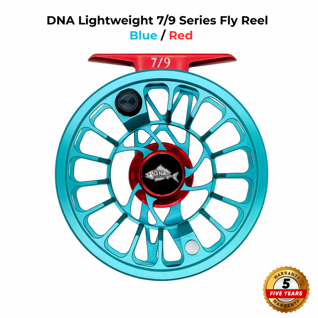 Lightweight Series DNA - 7-9 Reel Size Blue Red - DNA FISHING TACKLE