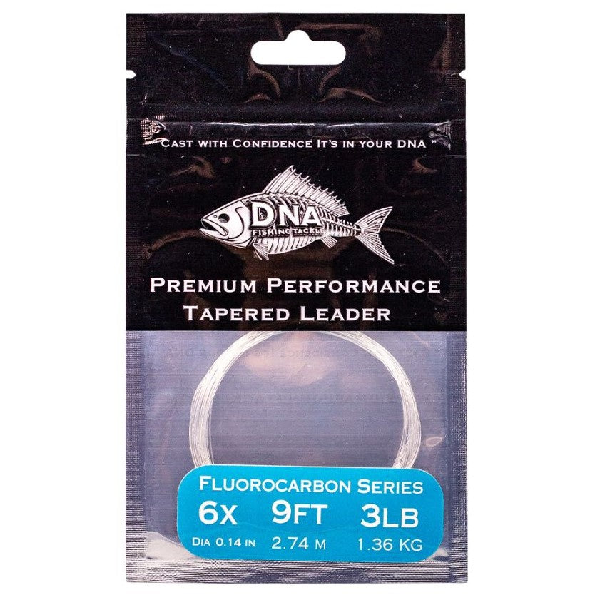 Fluorocarbon Tapered Leader with Loop 9FT - DNA FISHING TACKLE