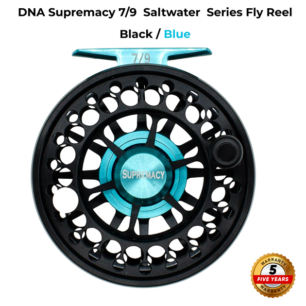 Supremacy Series - Reel Size 7-9 Black Blue - DNA FISHING TACKLE