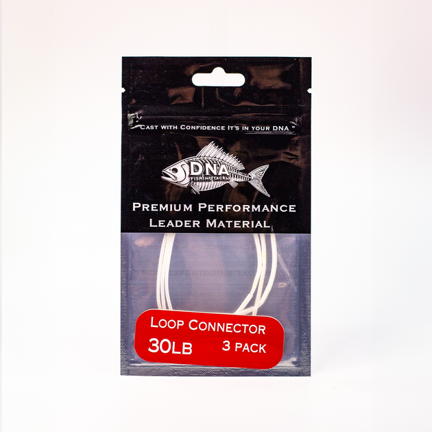 Loops Connector 30LB # White - DNA FISHING TACKLE