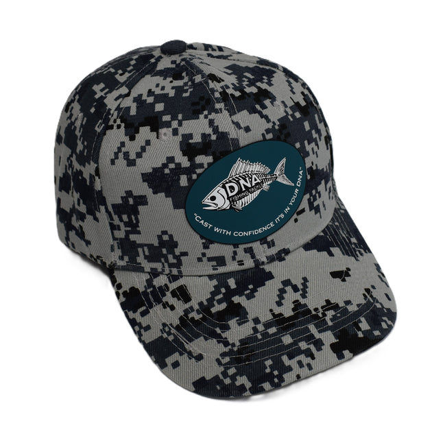 Tactical Camo Fishing Cap (DNA FISH PATCH LOGO) - DNA FISHING TACKLE