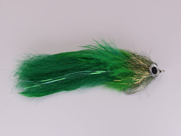 Brush Fly GT Green Deceiver (Size 4/0 Gamakatsu SL12S Hook) - DNA FISHING TACKLE