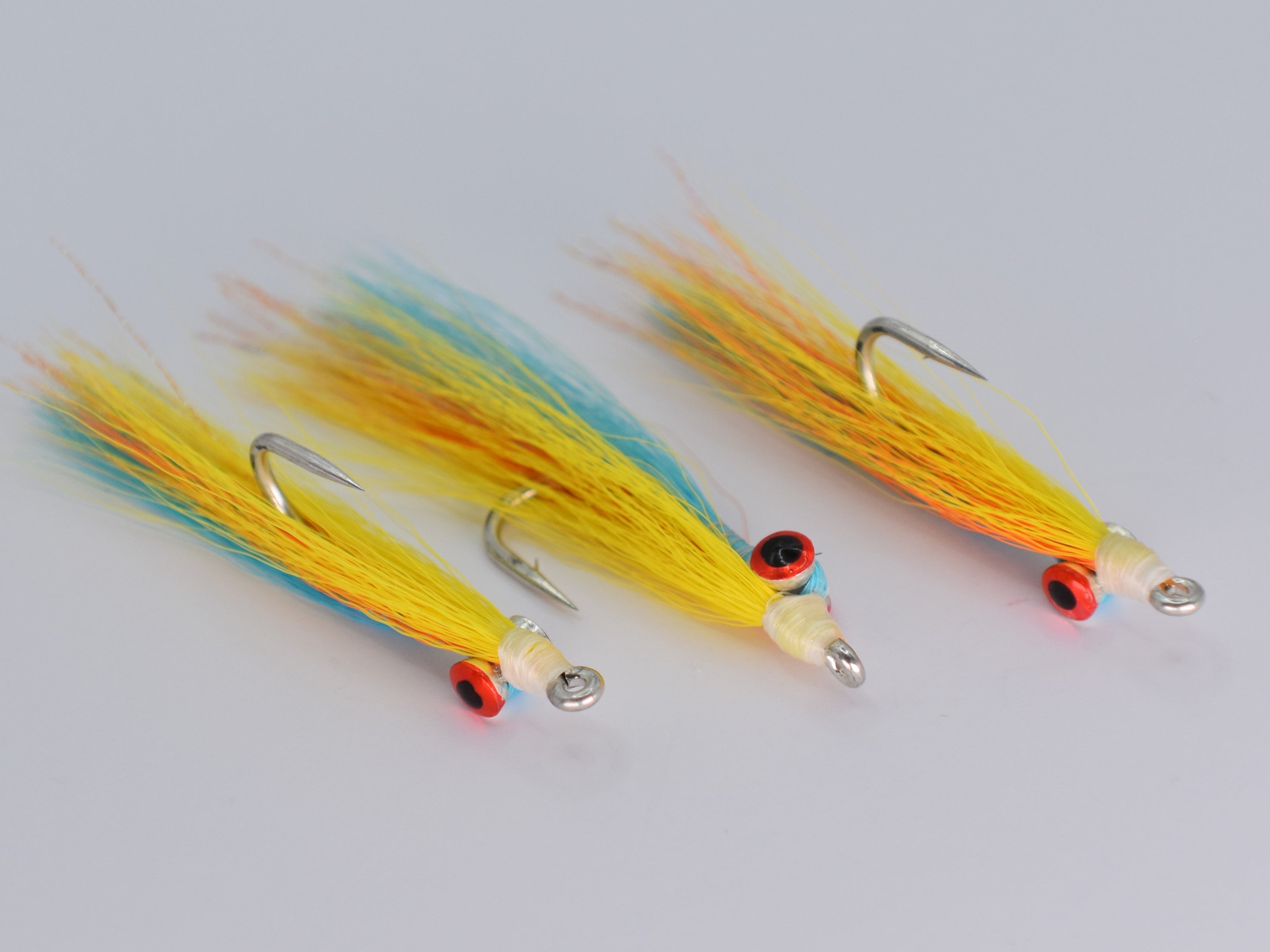 Clouser Deceiver Blue Orange Yellow (3 Pack) - DNA FISHING TACKLE