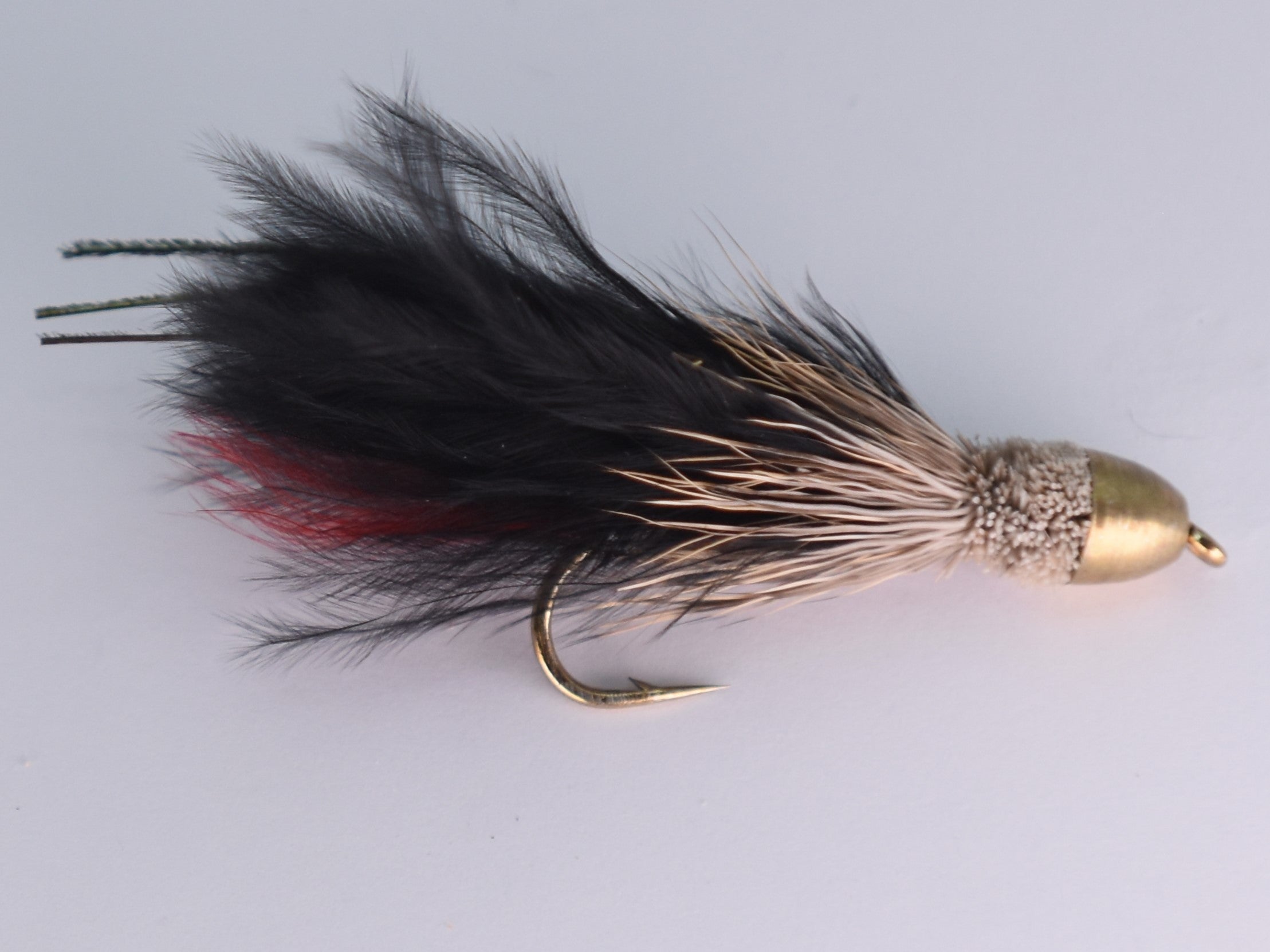 Conehead Muddler Marabou Black Silver (3 Pack) Size 6 Daiichi Hook - DNA FISHING TACKLE