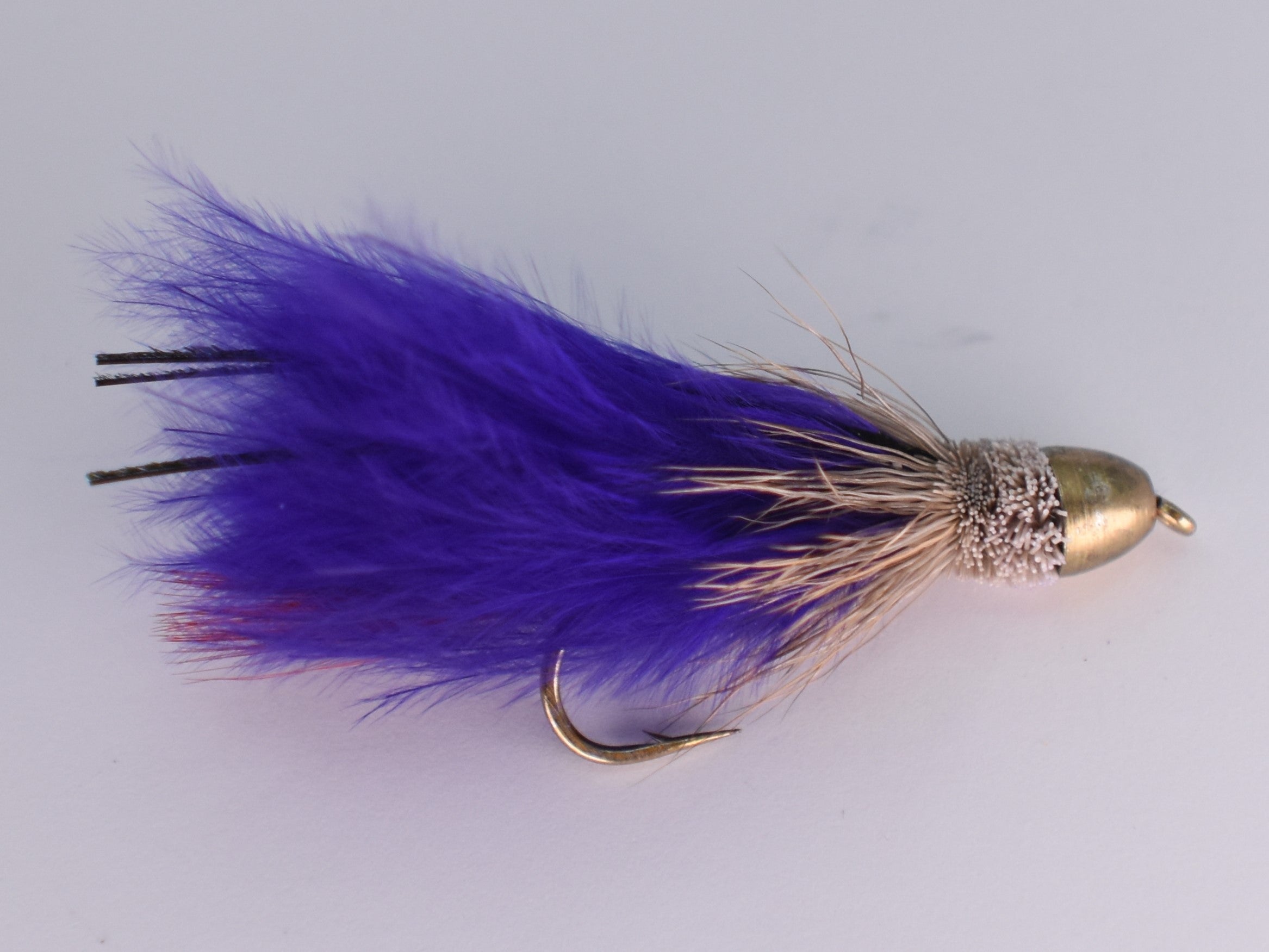 Conehead Muddler Marabou Purple (12 Pack) Size 6 Daiichi Hook - DNA FISHING TACKLE