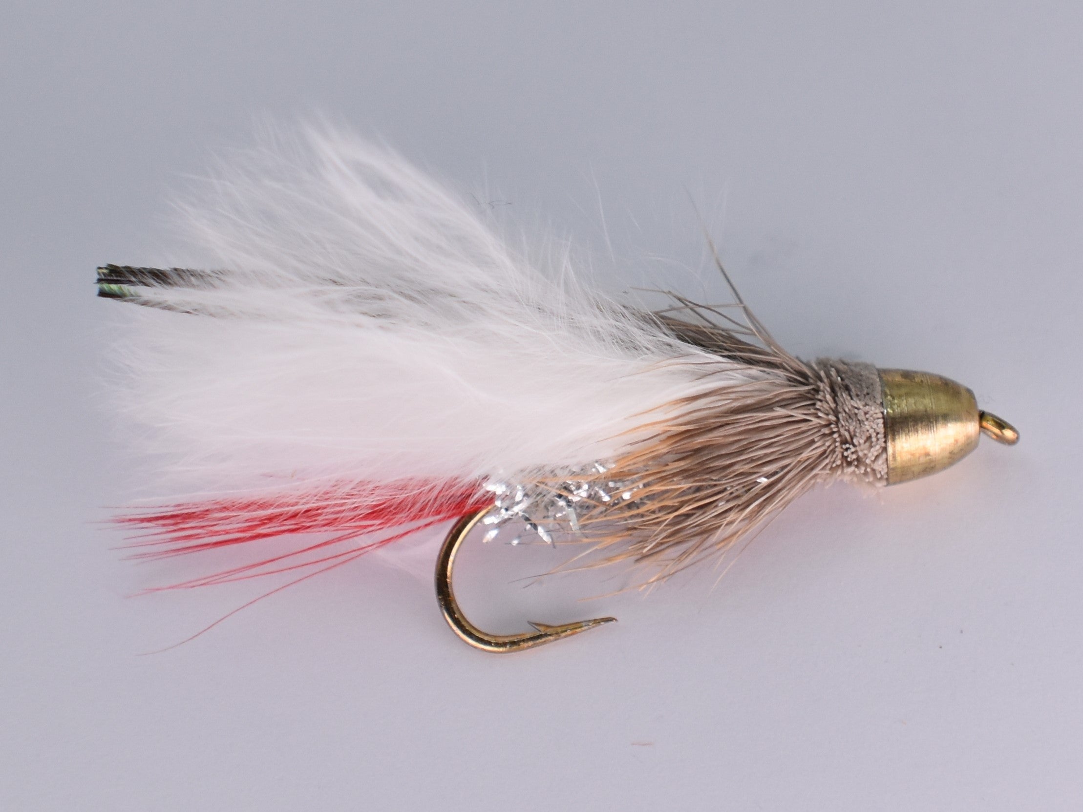 Conehead Muddler Marabou White Silver Tinsel (3 Pack) Size 6 Daiichi Hook - DNA FISHING TACKLE