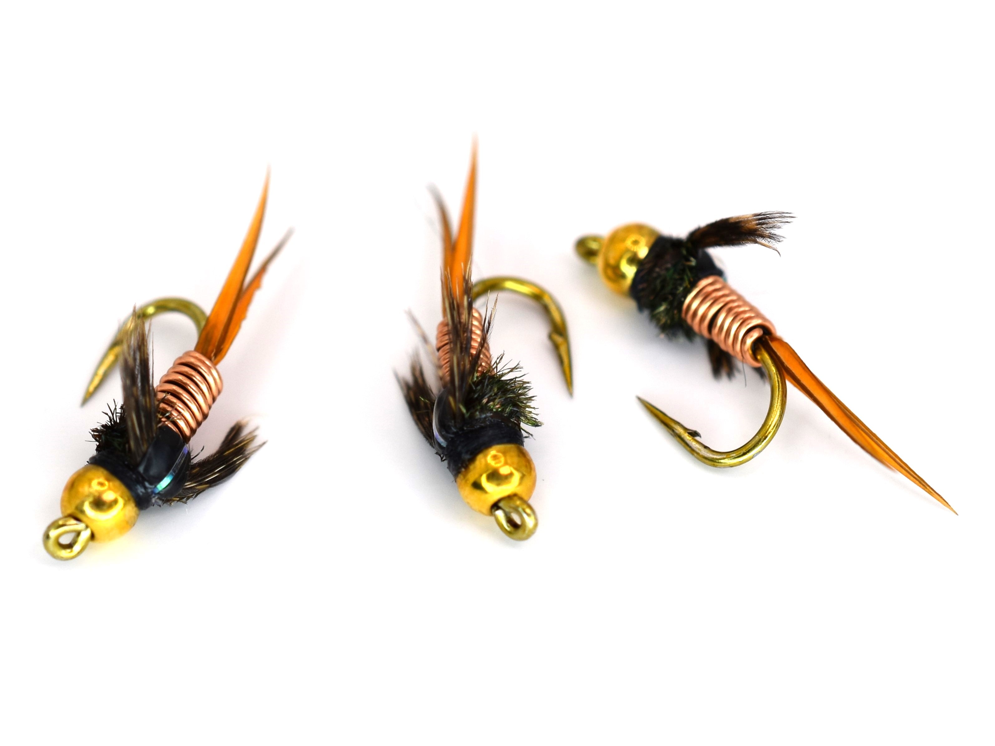 Copper John Bead Head Nymph (3 Pack) DNA FISHING TACKLE
