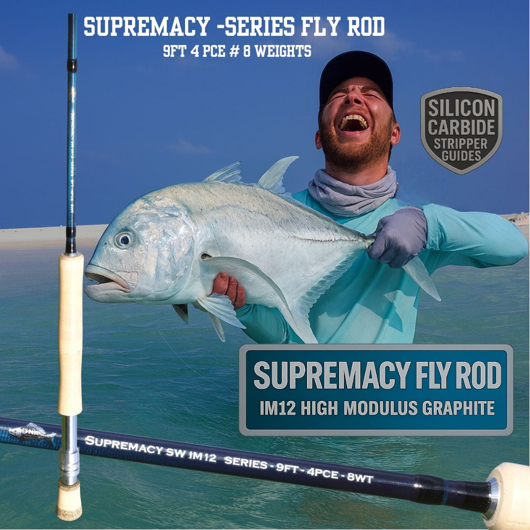 Supremacy IM12 SW Series Fly Rod - 9ft - Line Weight 8