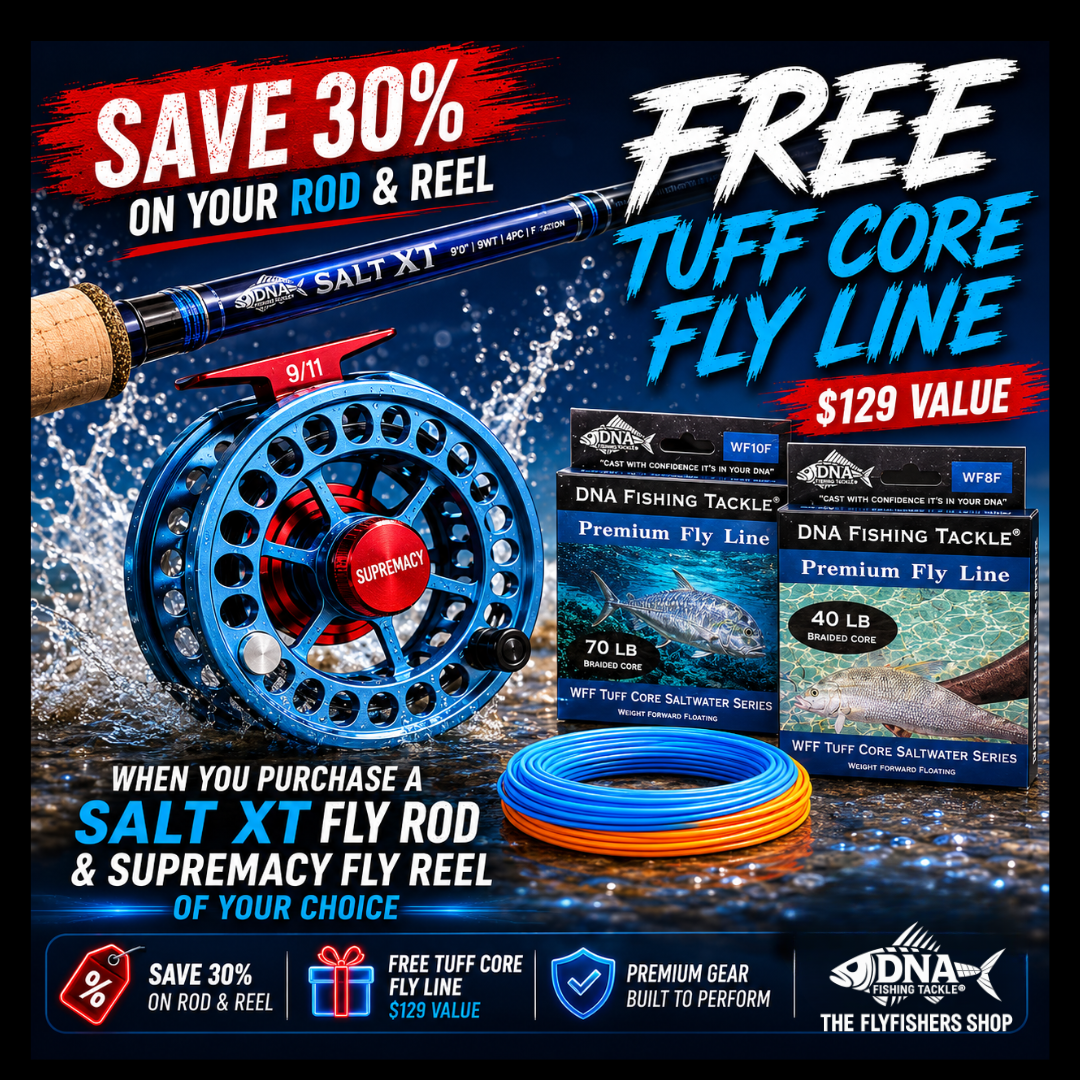 Mix & Match Salt XT Fly Rod & Supremacy Fly Reel + Free Tuff Core Series WFF $129 Fly Line