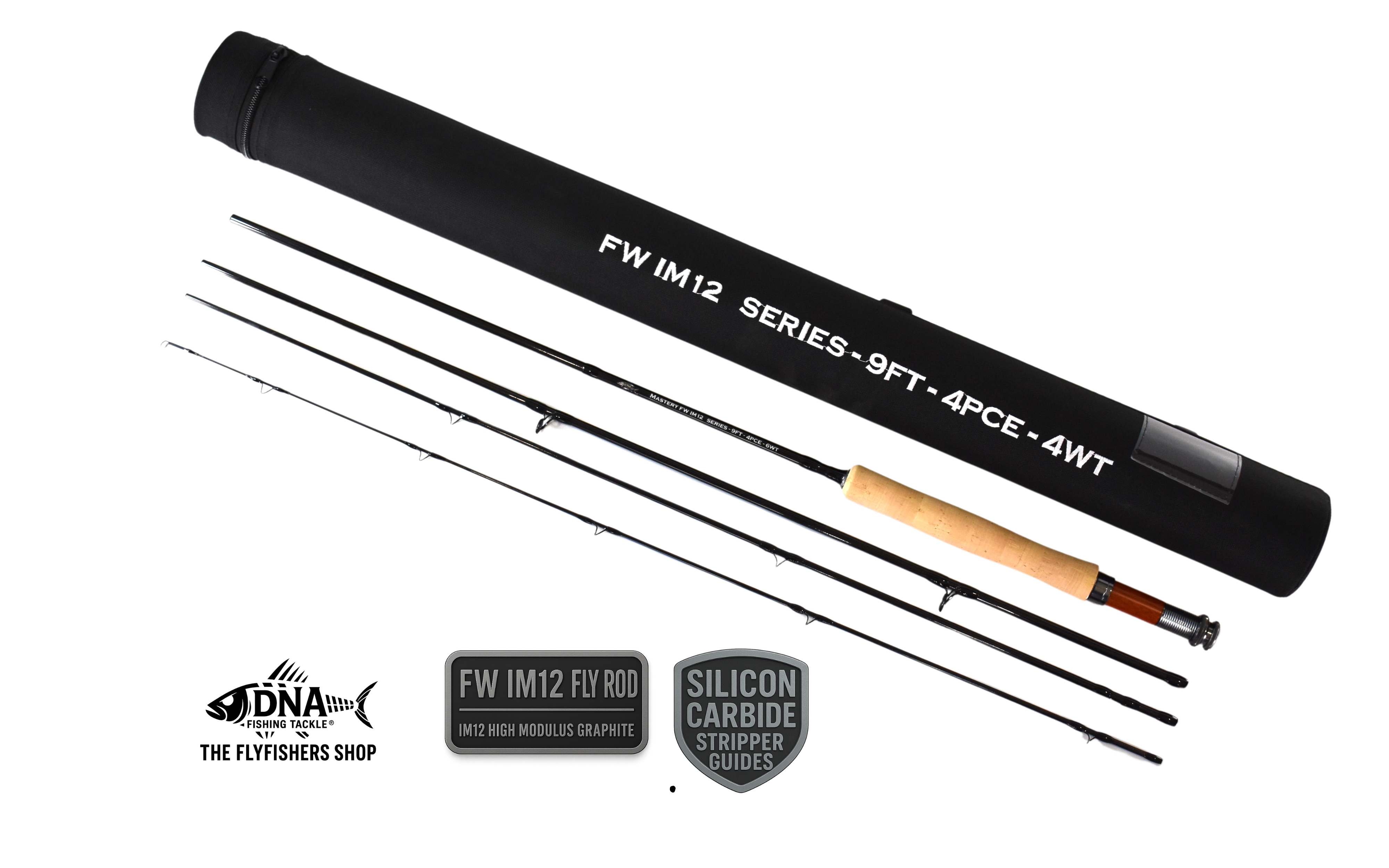 FW IM12 Series Fly Rod - 9ft 4 PCE - 4 Weight