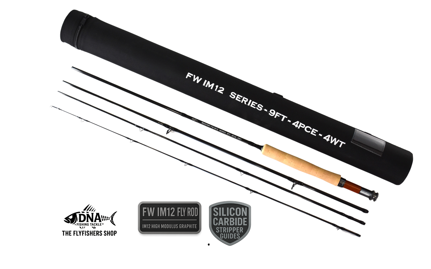 FW IM12 Series Fly Rod - 9ft 4 PCE - 4 Weight