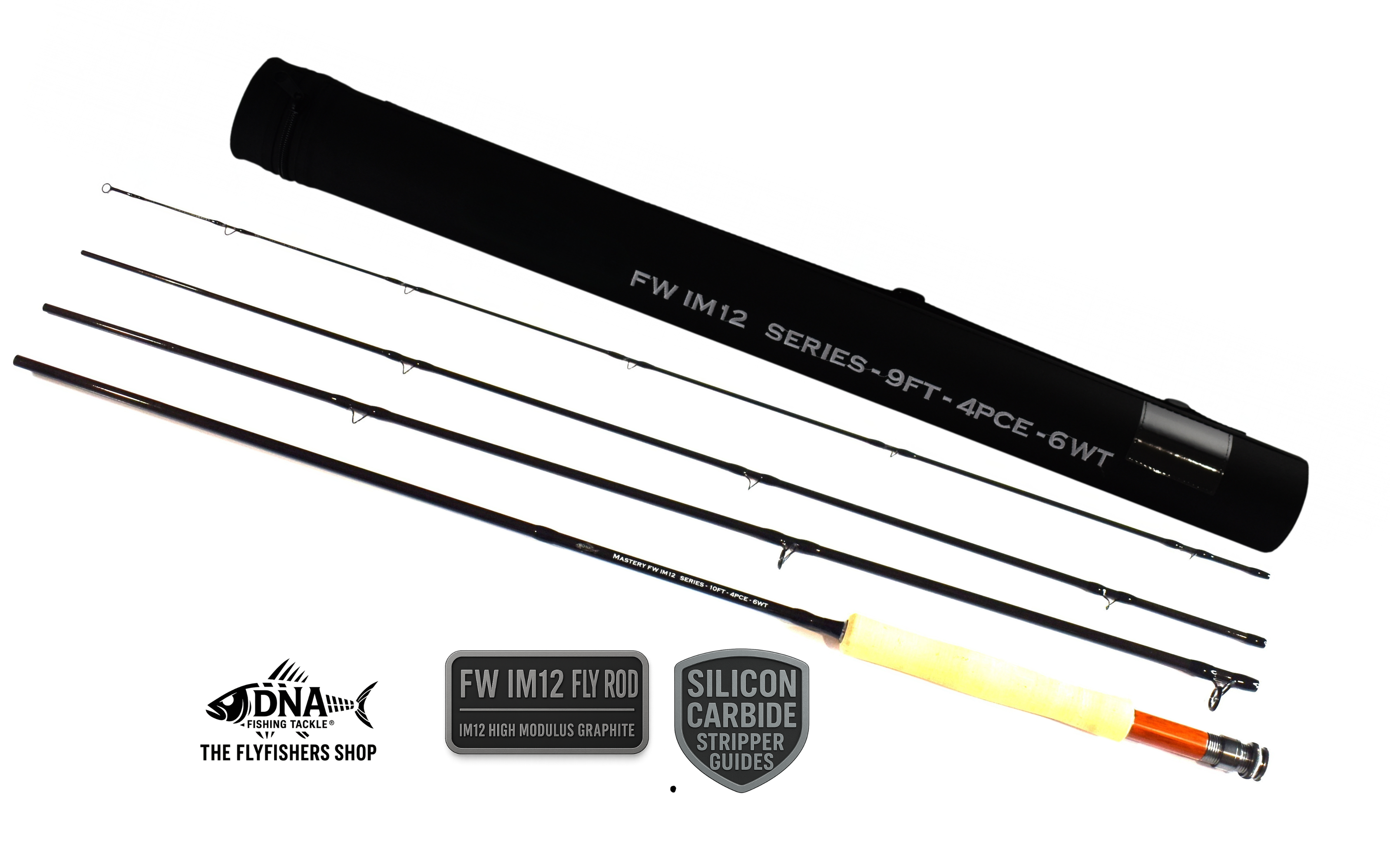 FW IM12 Series Fly Rod - 9ft - 4 PCE 6 Weight