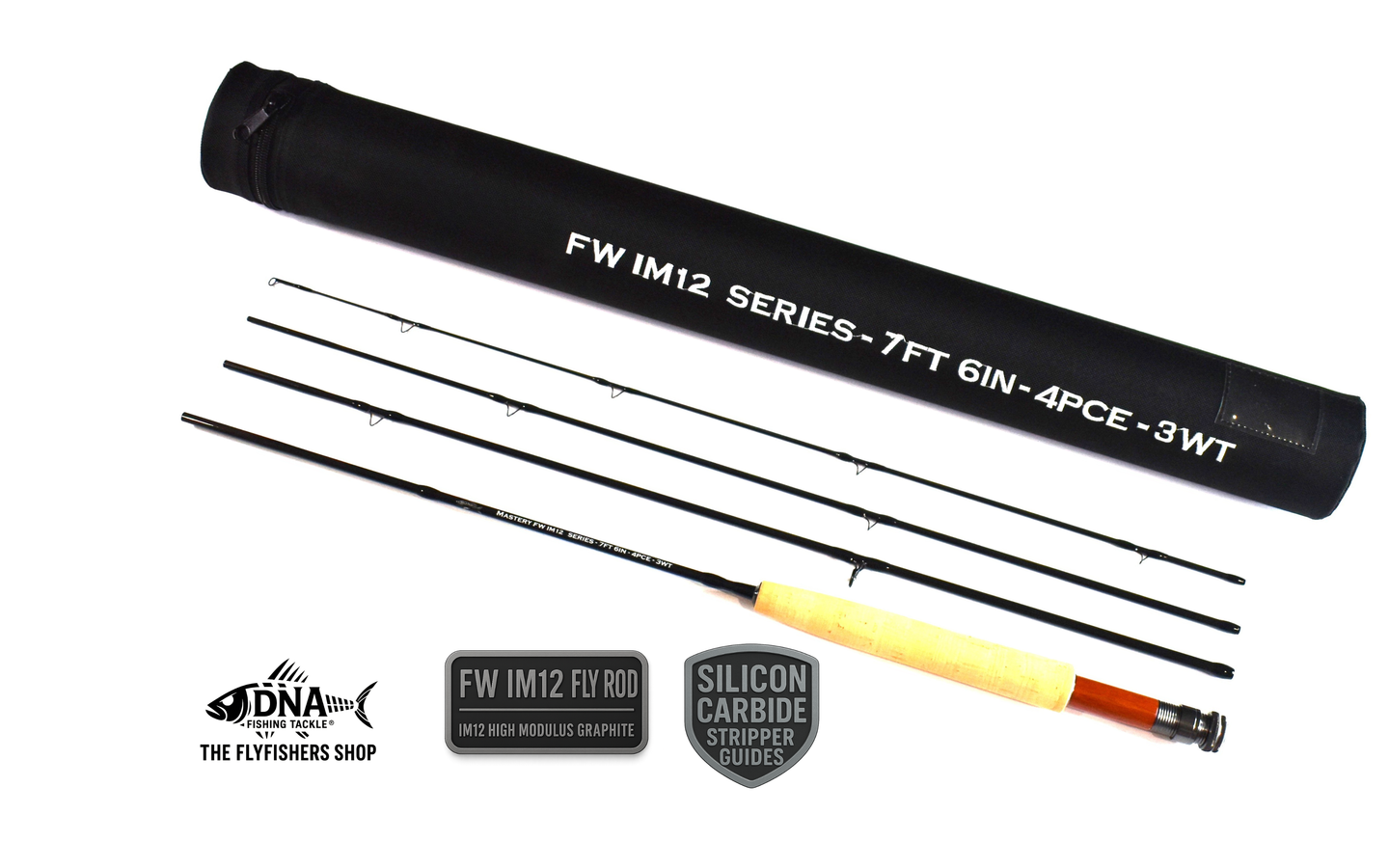FW IM12 Series Fly Rod - 7'6" - 4 PCE 3 Weight