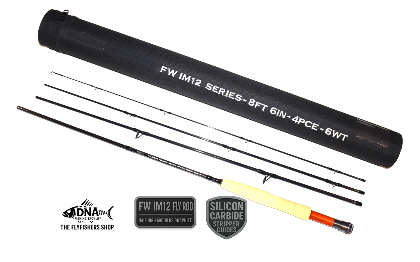 FW IM12 Series Fly Rod - 8'6" 4 PCE - 6 Weight