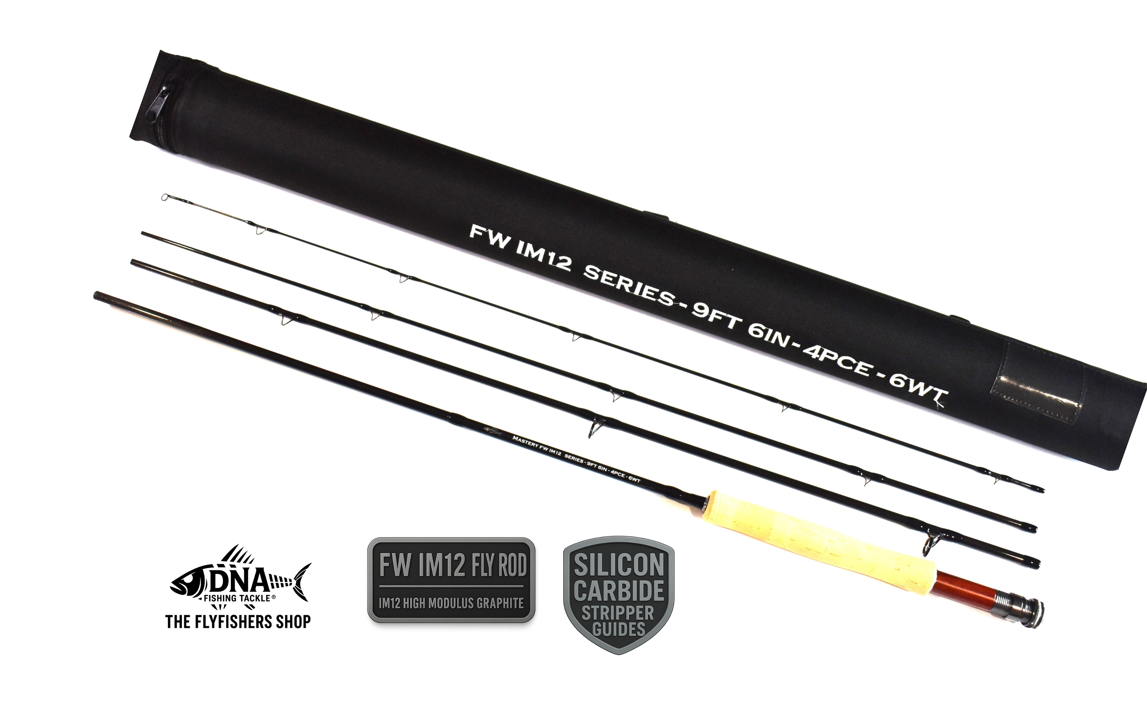 FW IM12  Series Fly Rod - 9'6" - 4 PCE 6 Weight