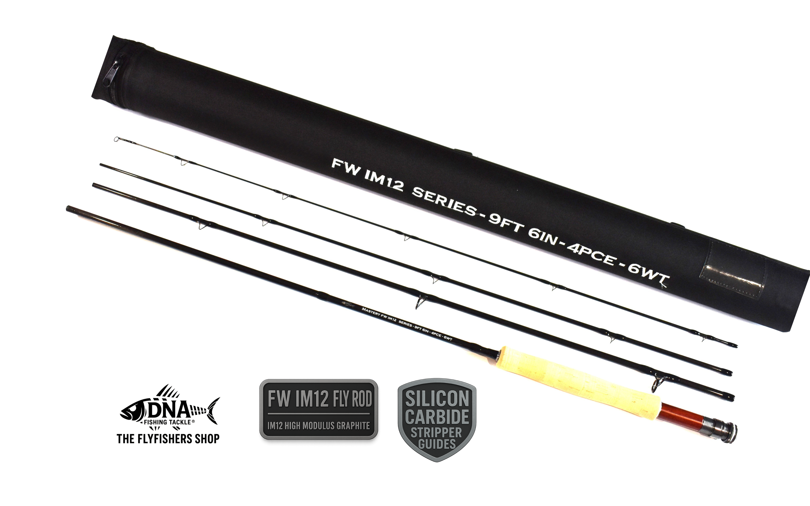 FW IM12  Series Fly Rod - 9'6" - 4 PCE 6 Weight