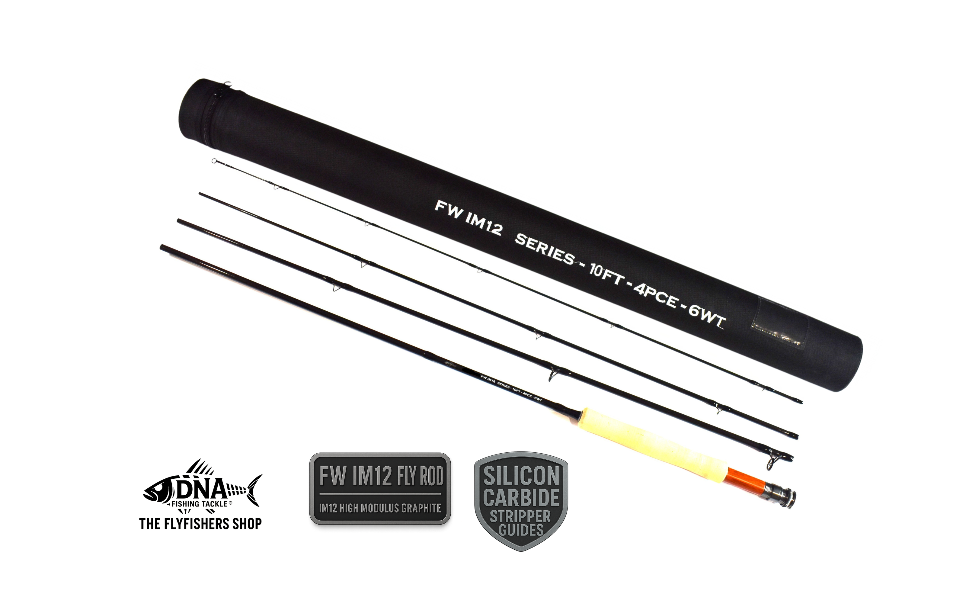 FW IM12 Series Fly Rod 10' - 4 PCE 6 Weight