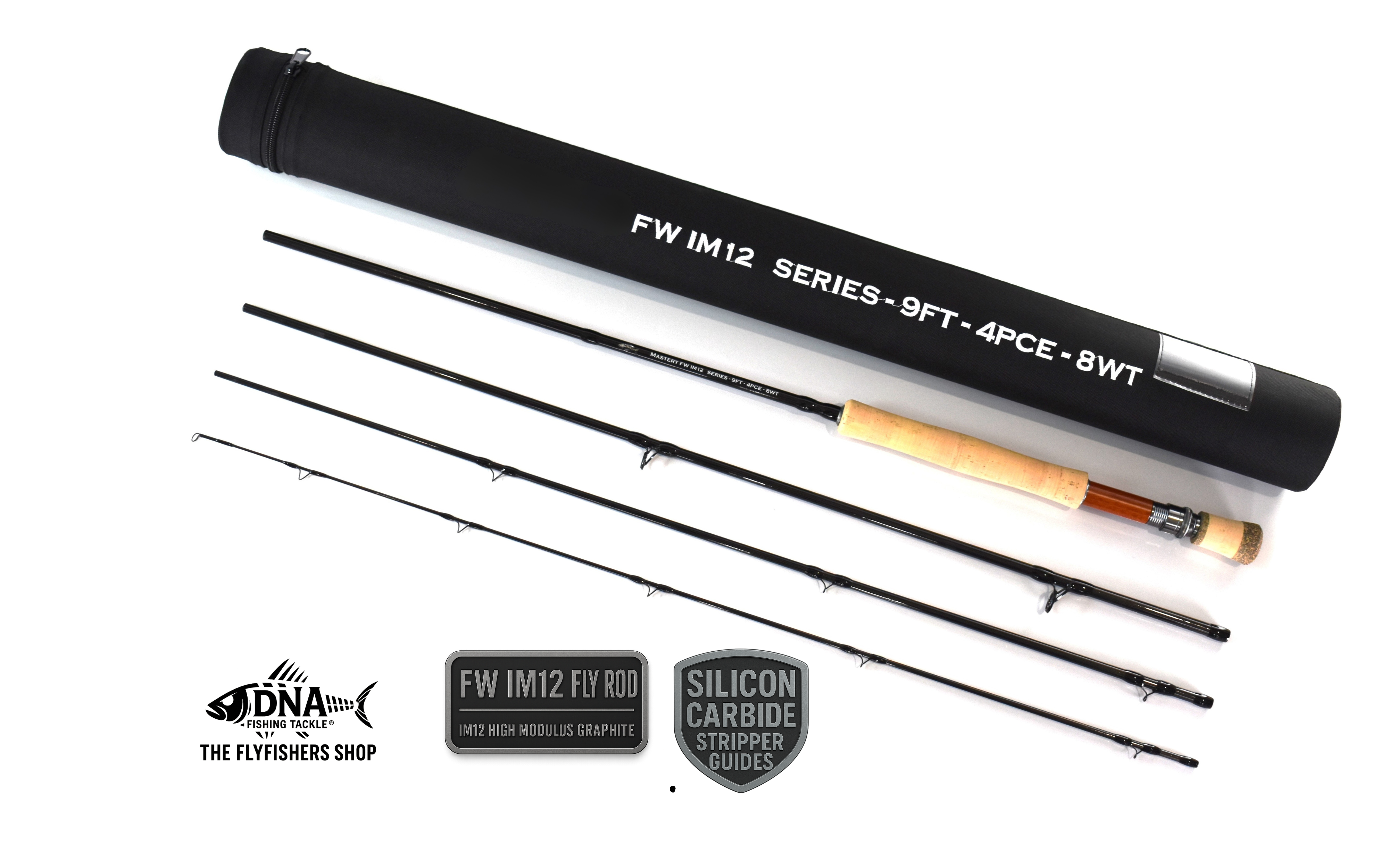 FW IM12 Series Fly Rod - 9ft - 4 PCE 8 Weight
