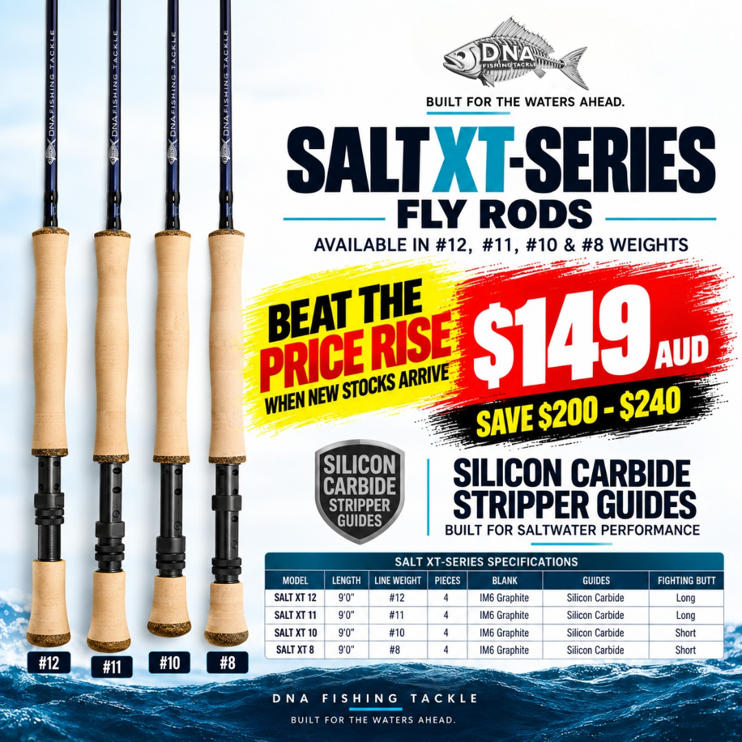 Salt XT-Series Fly Rod - 9" 4 pce - Line Weight 8