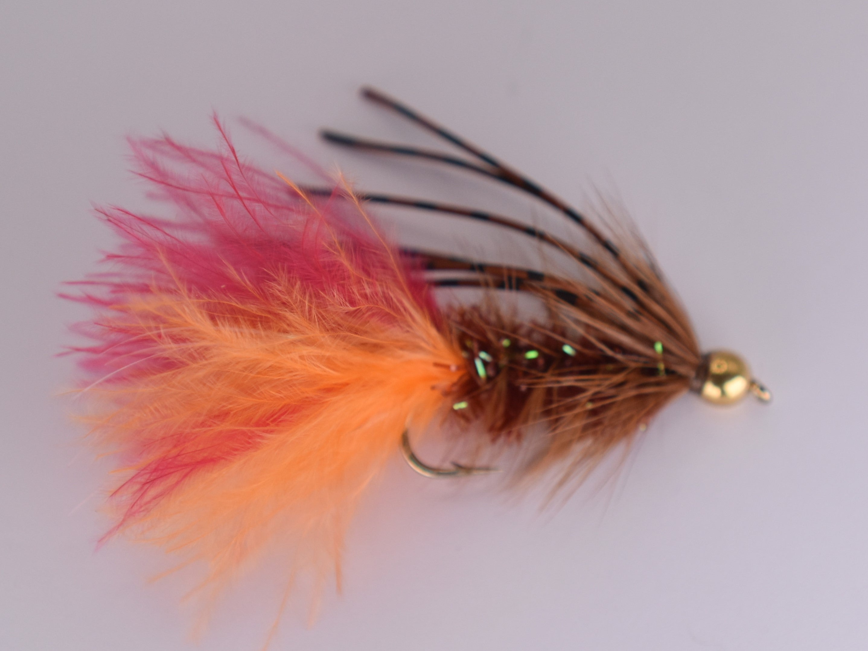 Bead Head Wooly Bugger Rubber Legs Fire Tiger Brown (3 Pack) - DNA FISHING TACKLE