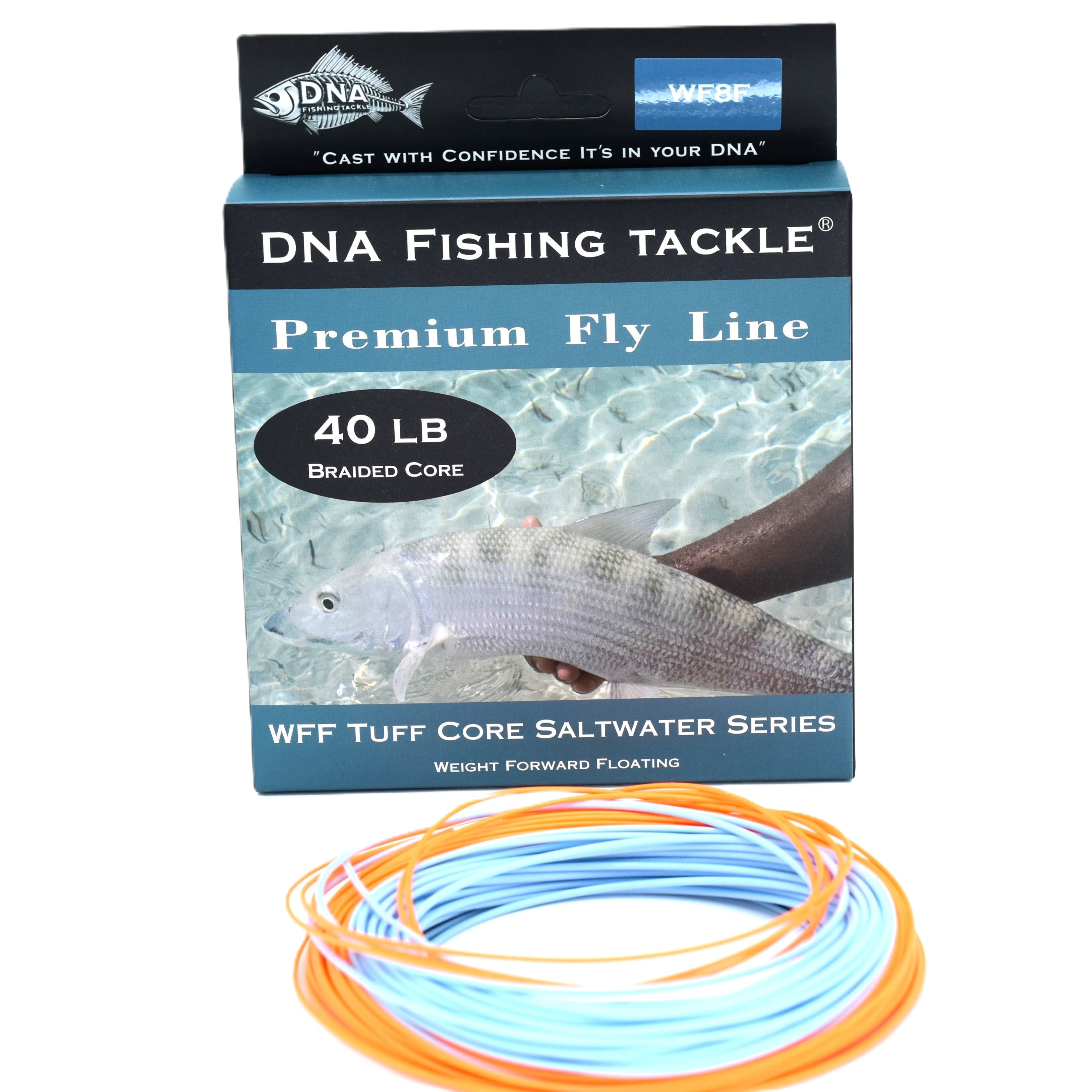 Tuff Core Premium Series Fly Line WFF  40lb Saltwater - DNA FISHING TACKLE