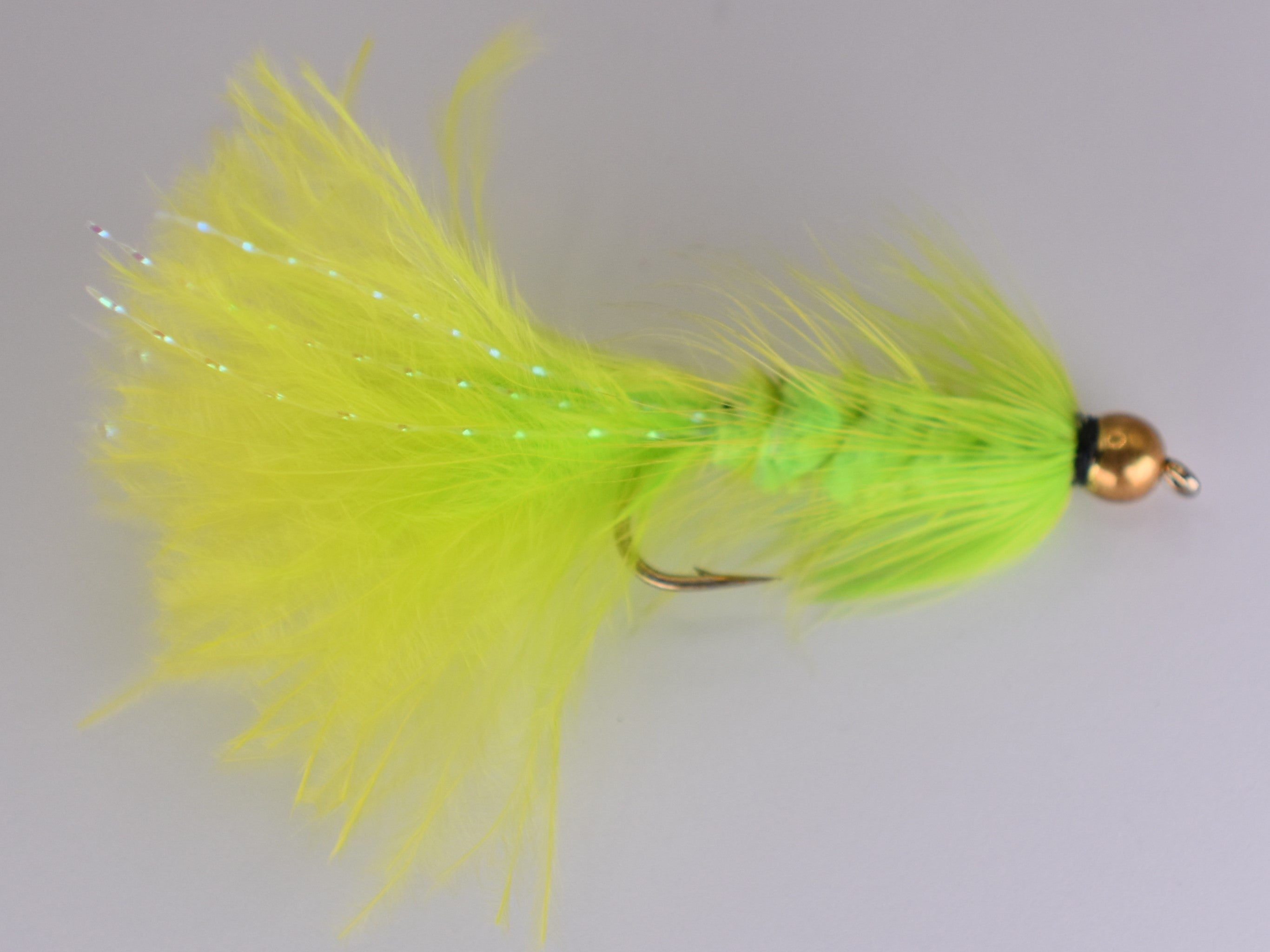 Gold Bead Head Woolly Bugger Chartreuse (3 Pack) - DNA FISHING TACKLE