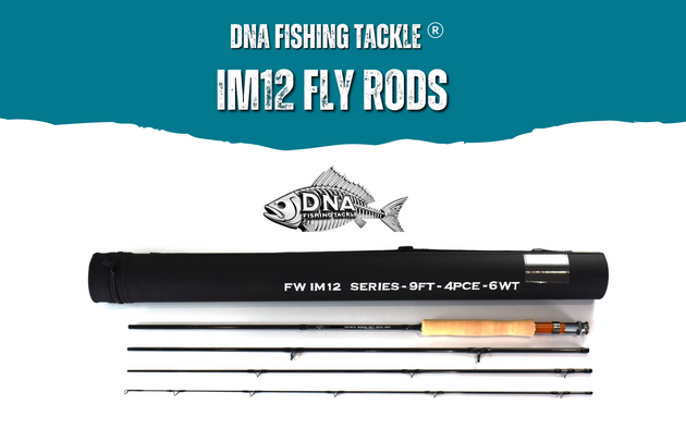 FW IM12 Series Fly Rod - 9ft - 4 PCE 6 Weight - DNA FISHING TACKLE