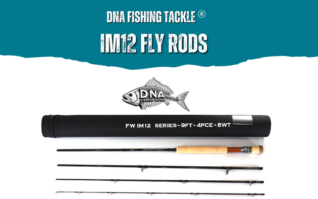 FW IM12 Series Fly Rod - 9ft - 4 PCE 8 Weight - DNA FISHING TACKLE